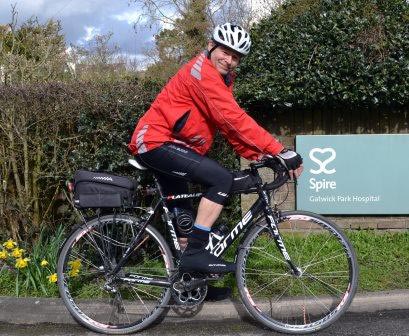 Sixty-five year old patient back on his bike just six weeks after surgery