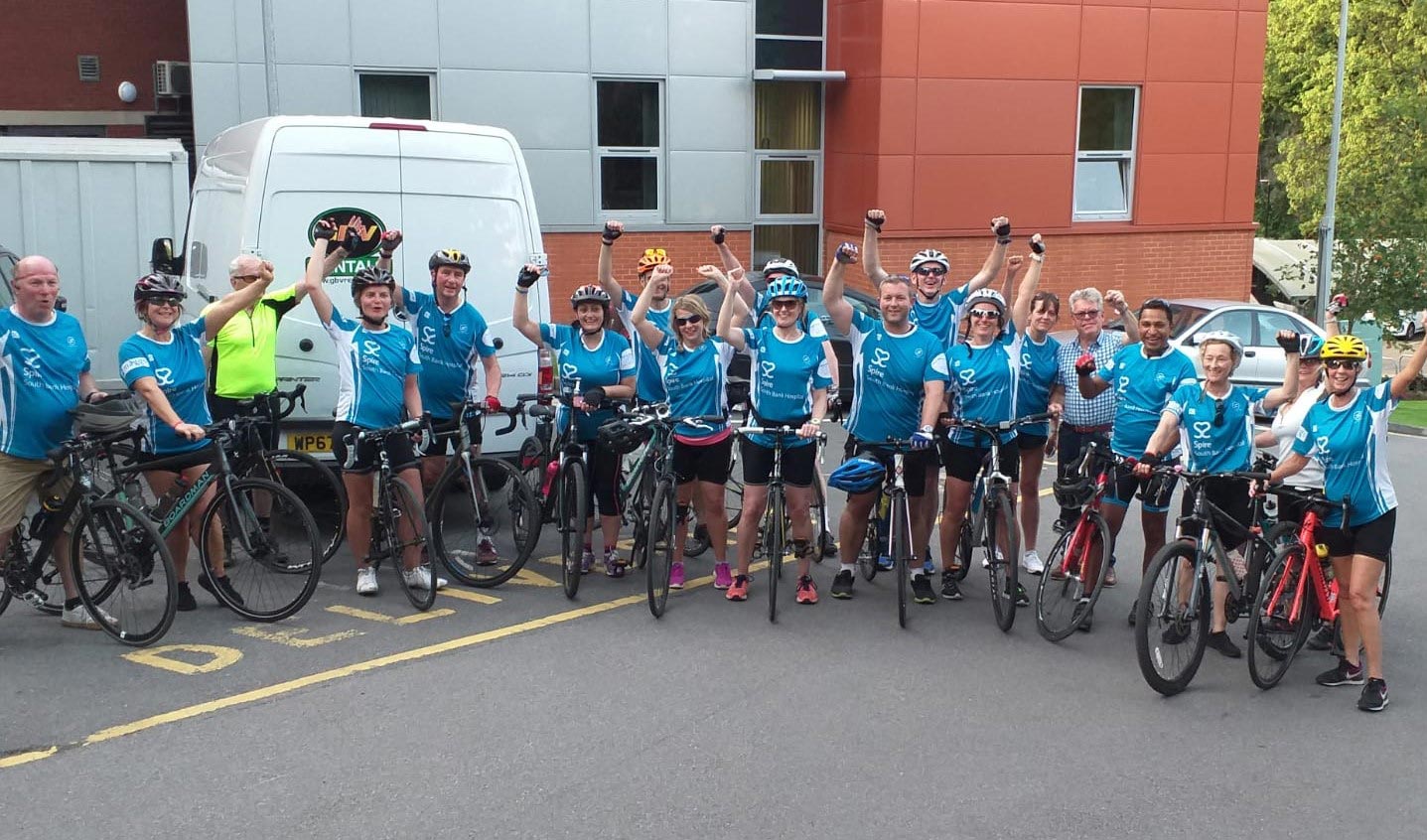 Spire South Bank Hospital cycle over 1,400 miles for charity