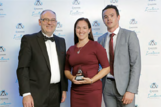 Sally Harvey receives 'Highly commended' at the National Apprenticeship Awards