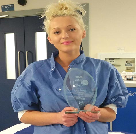 Tiffany receives Radio Wave's Carer of the Year award 2018
