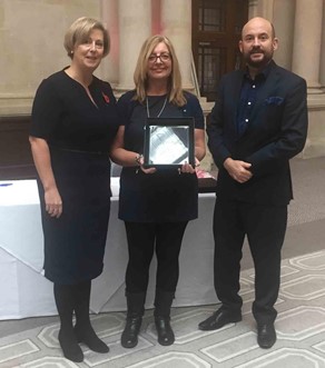 Angie Martin (centre), Matron at Spire Parkway, received the exemplary awards