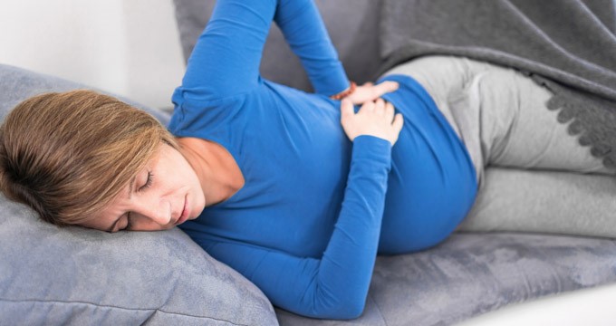 A pregnant woman suffering from hip pain