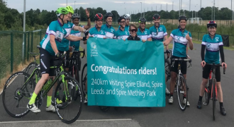 Spire Healthcare riders complete marathon Yorkshire cycle ride for Ukraine