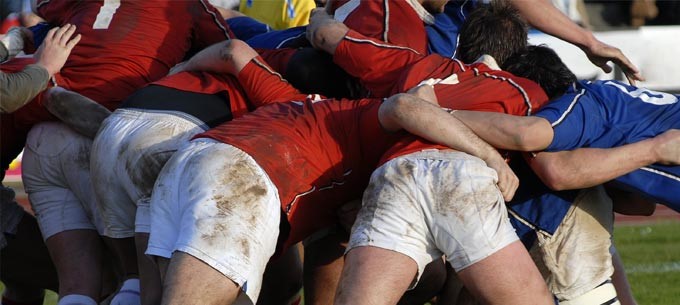 Image of a rugby scrum