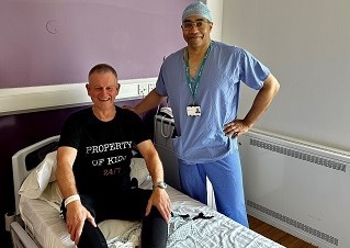 David Heeley and knee surgery at Spire Little Aston Hospital