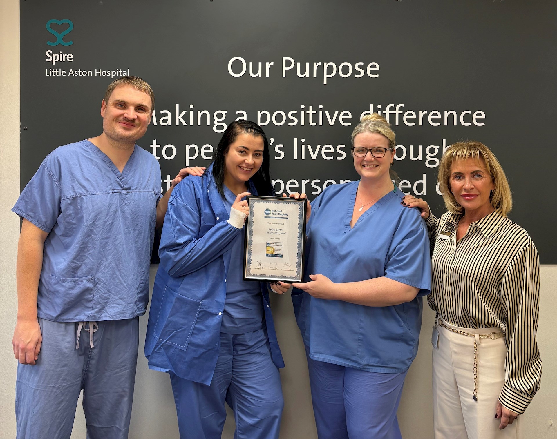 Spire Little Aston Hospital secures third consecutive National Joint Registry gold award