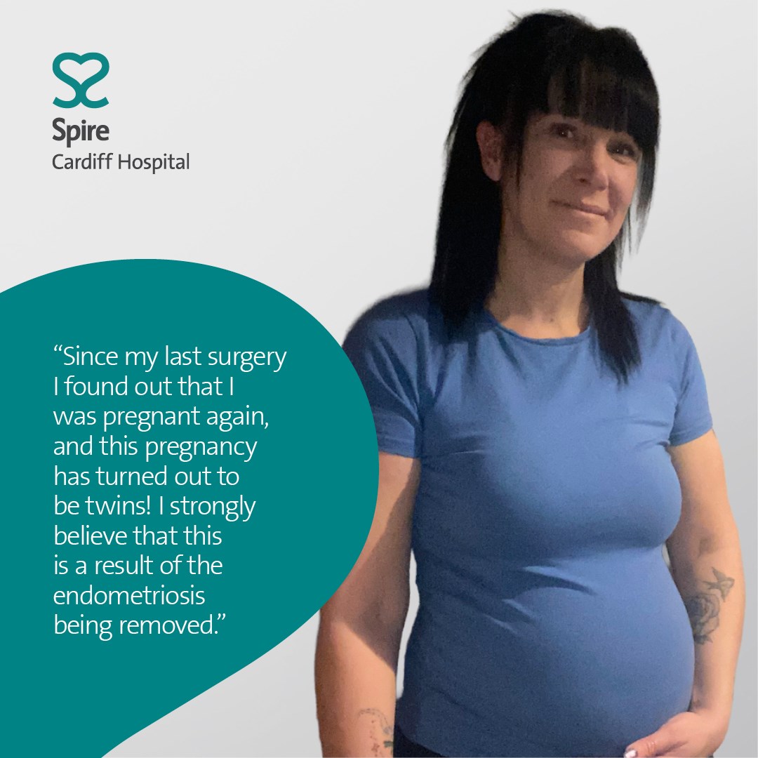 Hayley Dunlop following specialist endometriosis treatment at Spire Cardiff Hospital