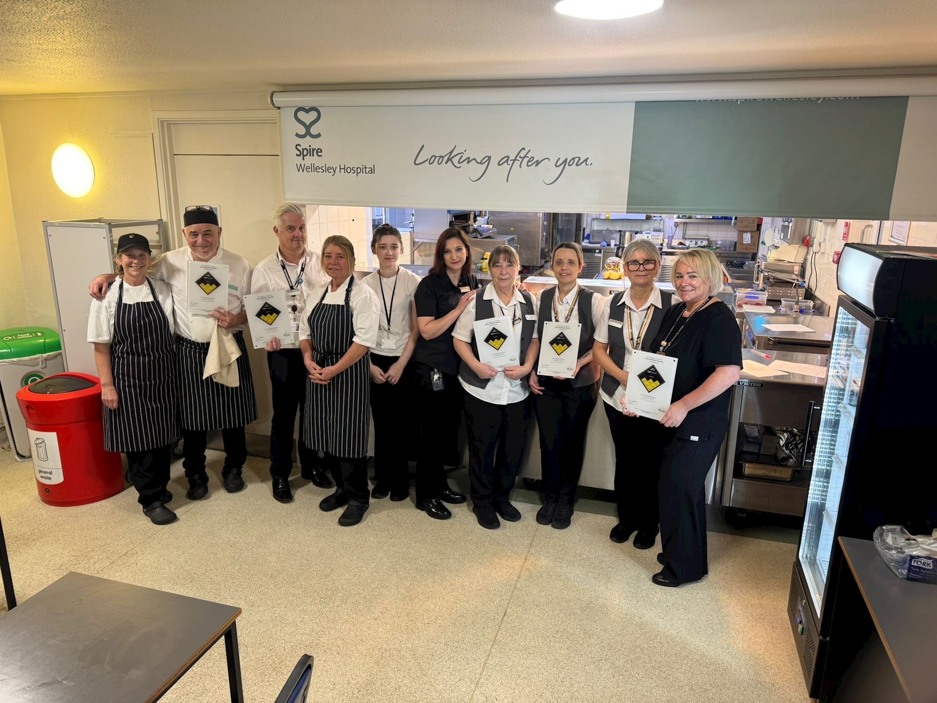 Spire Wellesley Hospital catering team wins Gold Award for excellence