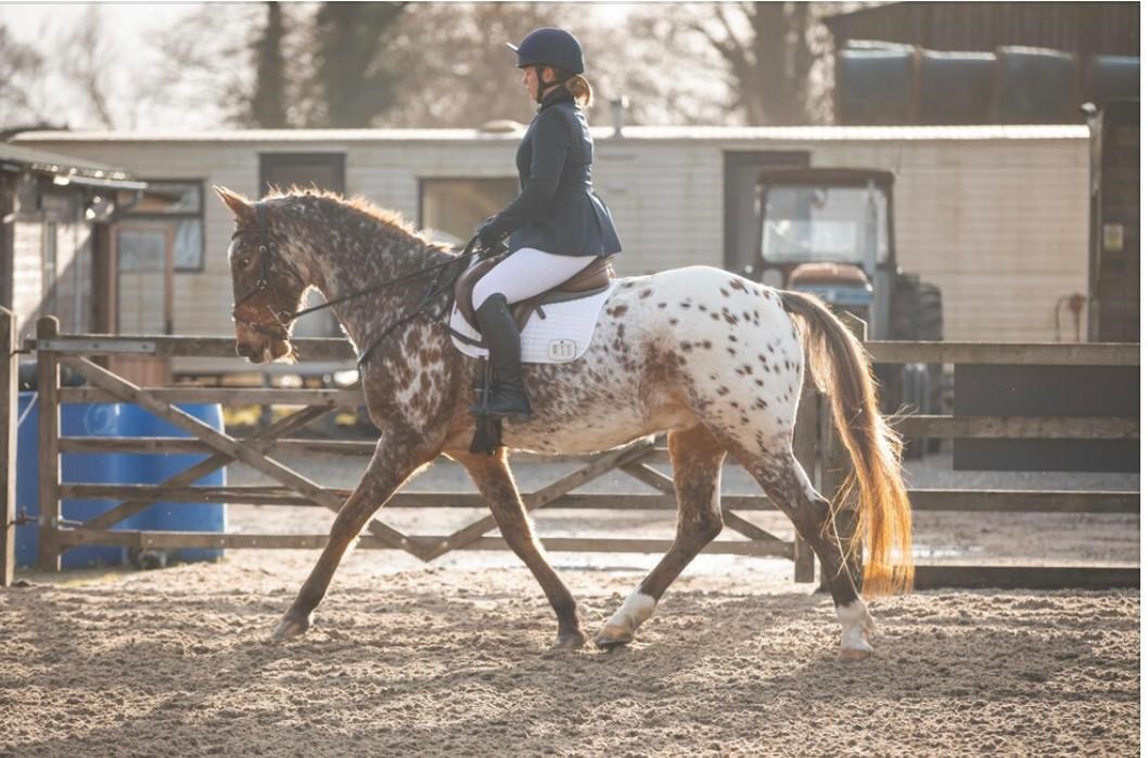 Patient riding a horse following revision ACL surgery at Spire Bristol Hospital