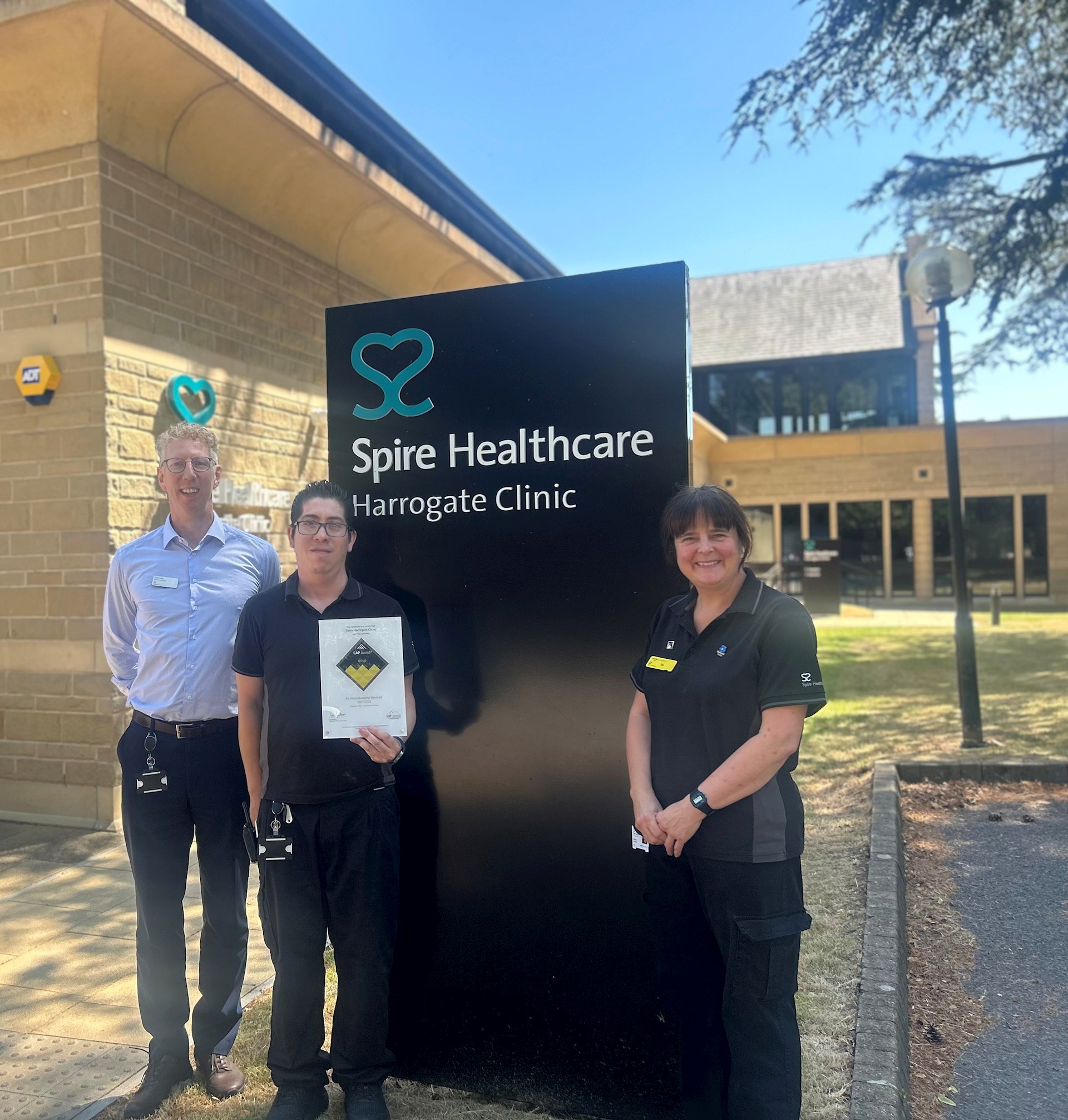 Spire Harrogate Clinic Achieves First Gold CAP Award for Housekeeping Excellence